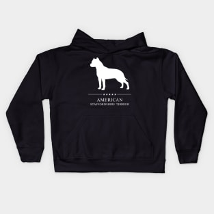 American Staffordshire Terrier Dog White Silhouette Kids Hoodie